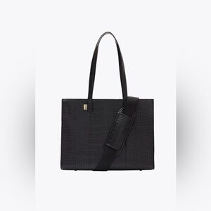 Beis Work Tote Black Croc